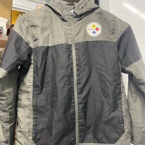 Team Apparel Youth Jacket in Black and Gray